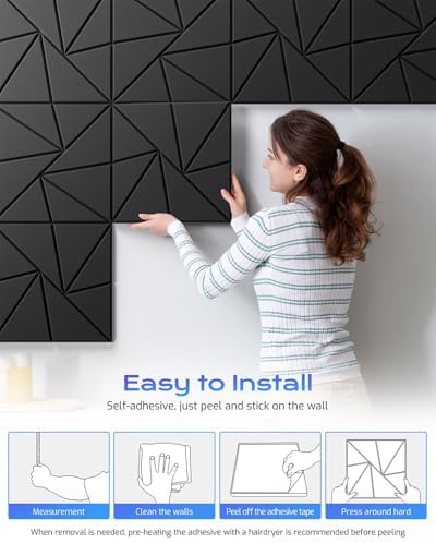 22 Pack Self-Adhesive Acoustic Panels, Sound Proof Foam Panels - Image 6