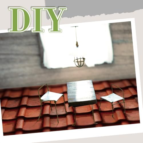 Flutesan 12 Pcs Miniature Dollhouse Wallpaper, Roof Tiles Clay - Image 6