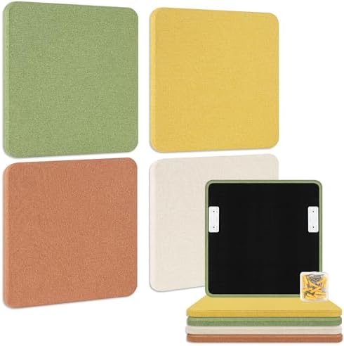 BUBOS 4-Pack Fabric Acoustic Panels 23.6"x23.6"x1", Decor Soundproof Panel by BUBOS