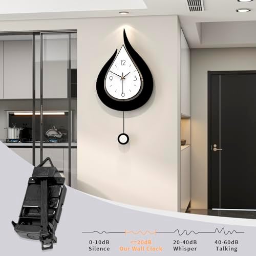 Decorative Modern Silent Pendulum Wall Clock - Image 5