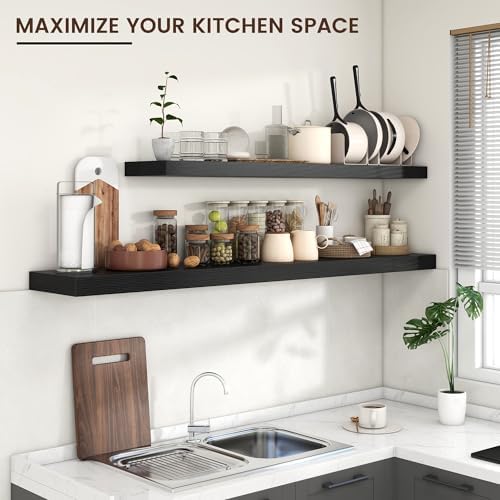 72" Wide x 12" Deep Floating Shelves - Image 3