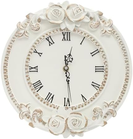 European Style Resin Wall Clock, Retro Silent Clock by Eapmic