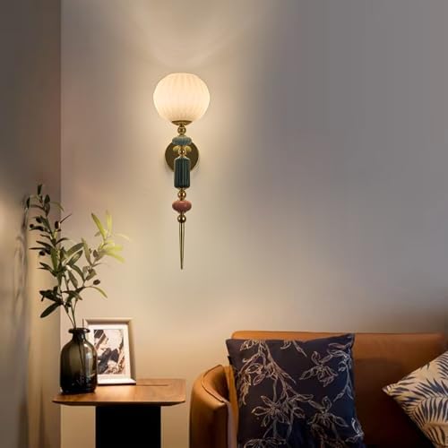 Milk White Glass Modern Wall Scone Milky Indoor Wall Light Fixtures - Image 3