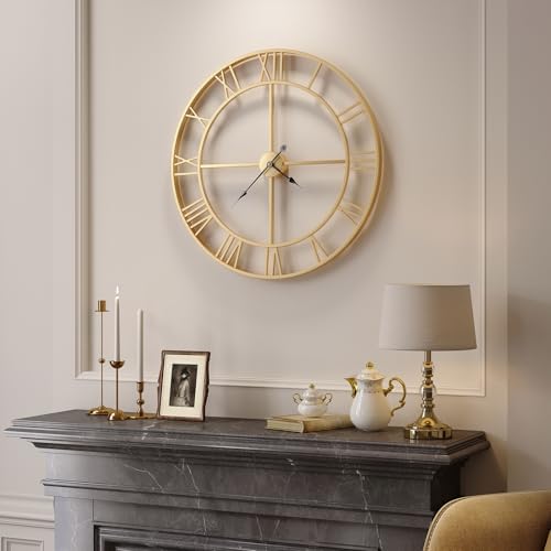 Cuspin Large Gold Wall Clock 30 Inch Decorative Wall Clocks - Image 3