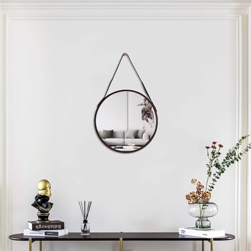 Brown Round Hanging Mirror - Image 6