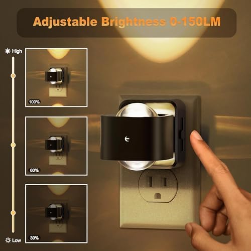 JandCase 0-150LM Super Bright Automatic Night Light, Dusk to Dawn, 2 Pack - Image 3