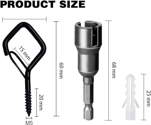Ceiling Screw Hooks for Hanging Plants, Safety Buckle - Image 2