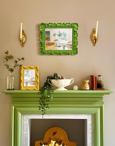 Framed Small Vanity Mirror for Dresser Nightstand Decor, Lawn Green - Image 6