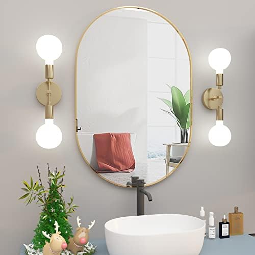 Oval Bathroom Mirror Capsule Wall Vanity Mirror, Large Modern Mirror - Image 5