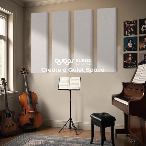 BUBOS 2-Pack Fabric Acoustic Panels 47.2x11.8x1", Self-Adhesive Sound Panel - Image 6