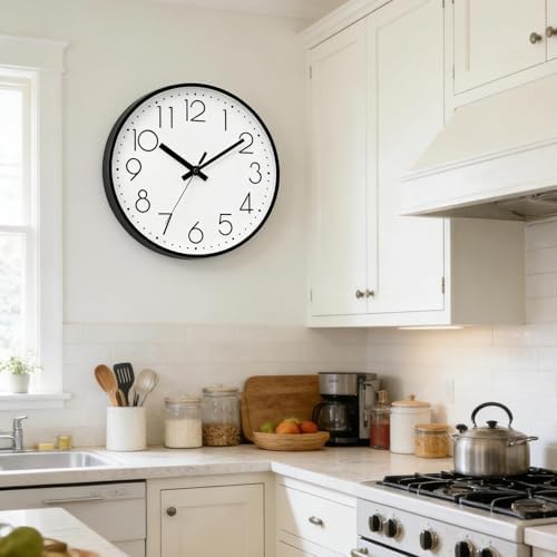 DAXSMY Wall Clock 8 Inch White Decorative, Battery Operated Silent - Image 7