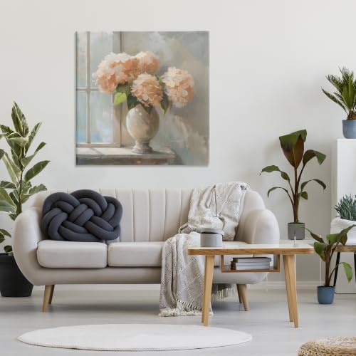 Stupell Industries Pink Hydrangea Sunlit Vase, 36 x 36 Inch Canvas Wall Art - Image 3