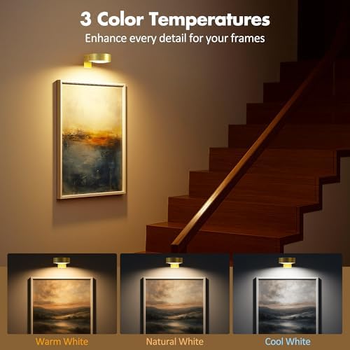 Picture Lights for Wall, Wireless Poster Lights Battery Operated - Image 2