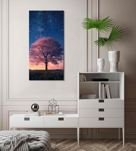 Lasdel Beautiful Fantasy Starry Sky Tree Wall Art - Image 3