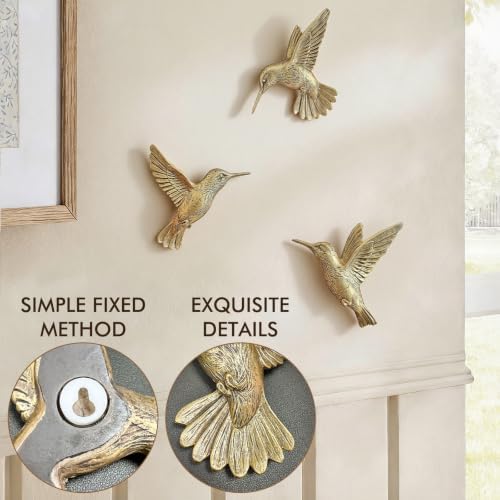 GUSFREUD 3D Hummingbird Wall Decor Set - Image 4