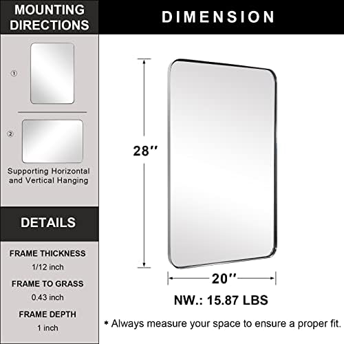 ANDY STAR Brushed Nickel Mirror - Image 6