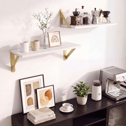 6 Inch Deep Wall Shelves 16 x 6 Set of 2 - Image 4
