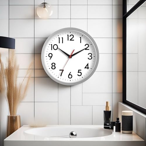 DAXSMY 8 Inch Wall Clock, Battery Operated Silent Non Ticking - Image 3