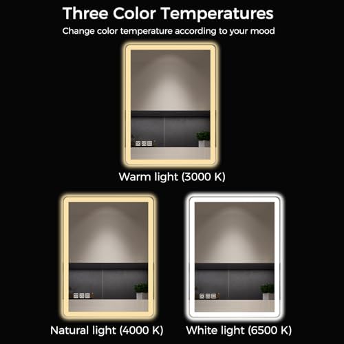24"x32" LED Bathroom Vanity Mirror - Image 4