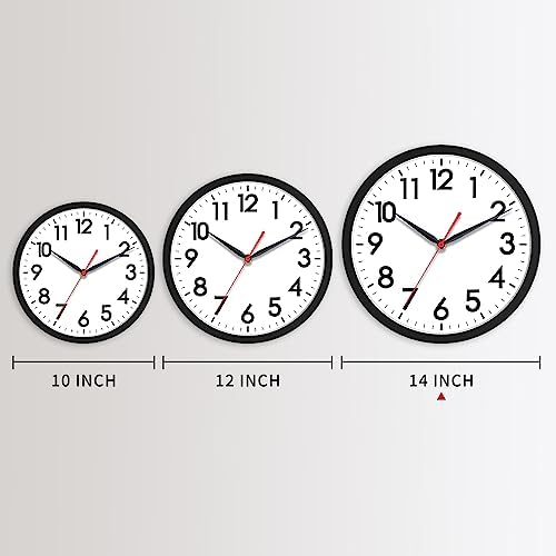 AKCISOT 14 Inch Wall Clock, Silent Battery Operated Analog Clock - Image 3