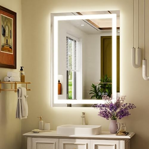 XRAMFY 32''X24'' LED Bathroom Mirror, Wall Mirror by XRAMFY