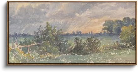 InSimSea Extra Large Framed Vintage Wall Art, Cloud under Sky Print by InSimSeaArt