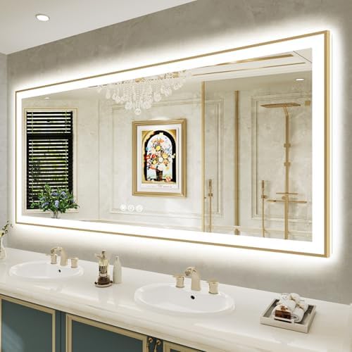 77x36 LED Bathroom Mirror with Lights by YEELAIT