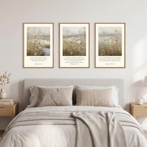 Celestdeco Vintage Christian Bible Verses Framed Canvas Wall Art-16"x24"x3 - Image 5