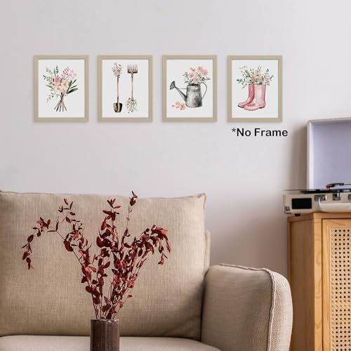 TLESKE Floral Flower Spring Gardening Posters Prints Unframed 8x10 Set of 4 - Image 4