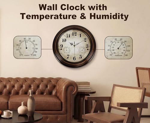 13 Inch Vintage Wall Clock - Image 2