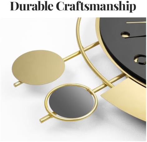 Cuspin Modern Wall Clock Black Gold - Image 5