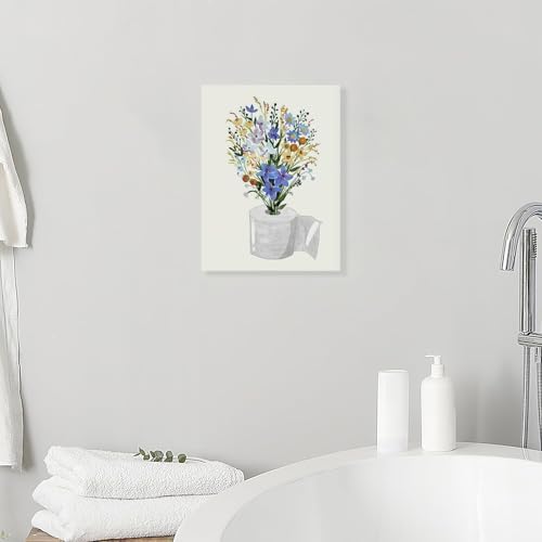 Framed Canvas Prints Funny toilet paper Botanical Wildflowers Plant Wall Art - Image 6