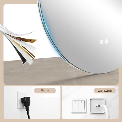 60''x36'' Backlit Mirror Bathroom Wall Cloud Rounded Corners, LED Bathroom - Image 7