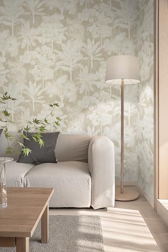 Toduso Vintage Wallpaper Peel and Stick Removable Contact Paper Beige Wall - Image 5