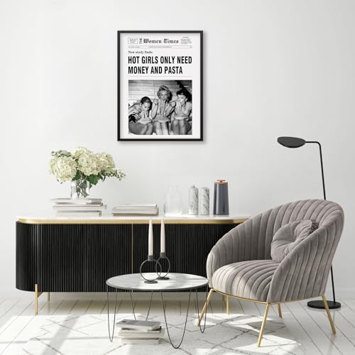 Trendy Black And White Aesthetic Poster Vintage Newspaper Wall Art Fashion - Image 5