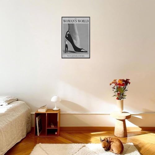 Retro This Is A Woman Is World Poster Feminist Canvas Wall Art Modern Black And - Image 5
