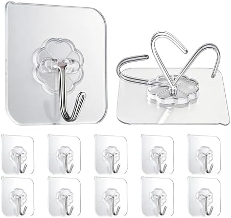 Wall Hooks Heavy Adhesive Duty Holds 33lb Max by GEPUTING