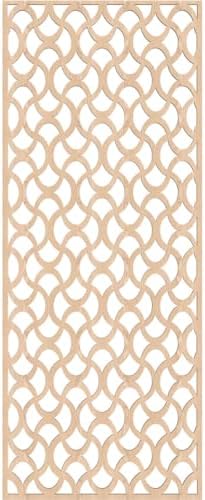 21 3/8"W x 54 3/8"H x 3/8"T Resort Decorative Fretwork Wood Wall Panels - Image 2
