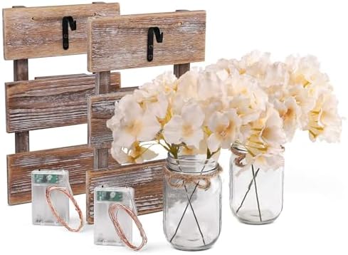 Wall Sconce Decor 2pcs, Mason Jar Wall Sconce Farmhouse Home Decor - Image 6