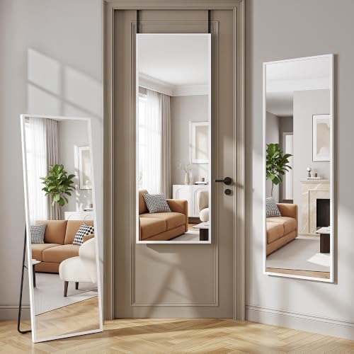 Suidia Full Length Mirror Over the Door&Wall Mounted, HD Shatterproof, Hanging - Image 2