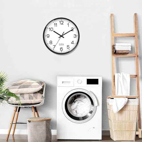 XFM 2 Pieces Modern Small Wall Clocks Battery Operated 8 Inch - Image 4