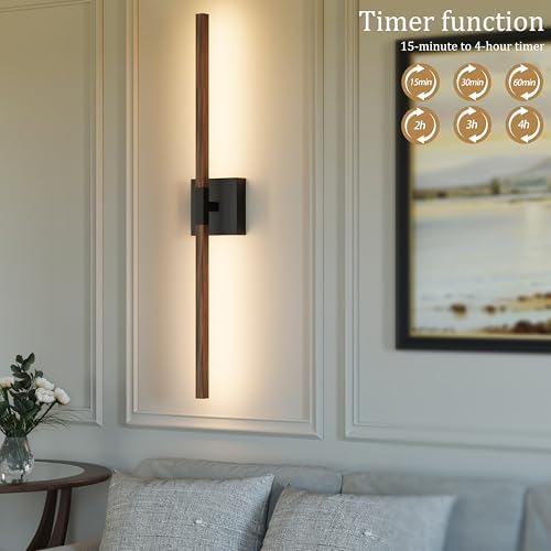 Rayogale Black Walnut Rechargeable Wall Sconce - Image 5
