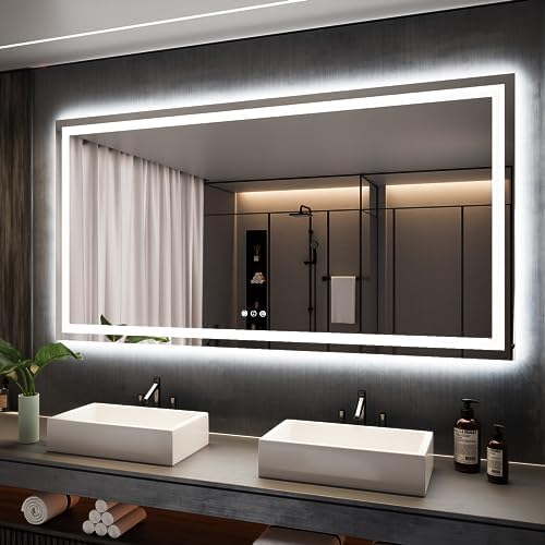 ISKM 72x36 LED Mirror for Bathroom, Front and Back Lit by ISKM-IStillKeepMovin