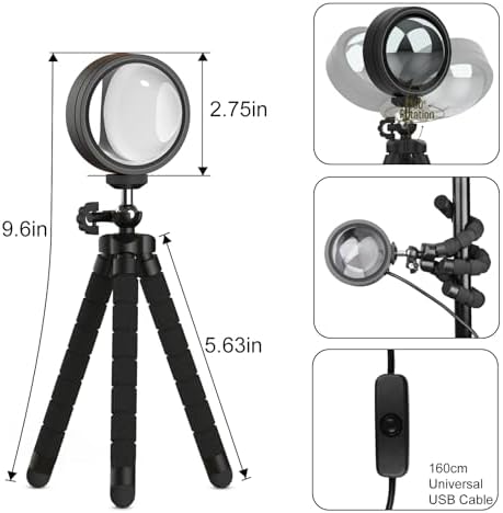 XEBKOR Sunset Lamp Projector, 360 Degree Rotation Sun Lamp Led Night Light - Image 2