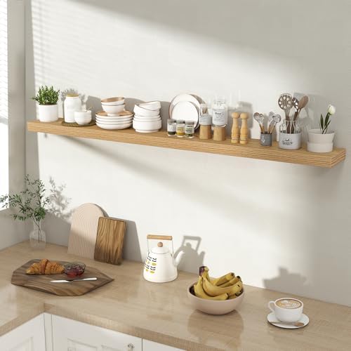 Acovy 55 Inch Floating Shelves for Wall 1 Pack, Wall Mounted Floating Shelf - Image 2