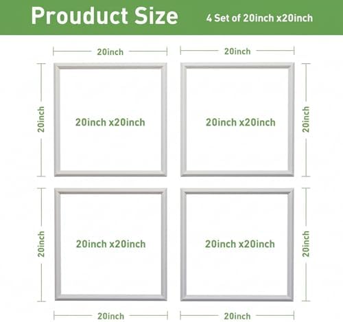 Peel and Stick Wall Molding, 4 Set 20" x 20" Pre Cut Wainscoting Panels - Image 2