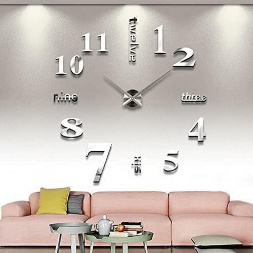 Timelike Large DIY Wall Clock, Modern 3D Frameless Wall Clock - Image 2