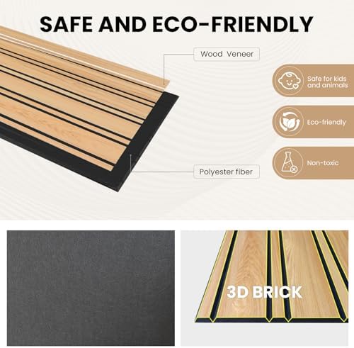 Acoustic Wall Panels, 4 Pack 47.2"x23.6" High Density Neutral Decorative Noise - Image 4