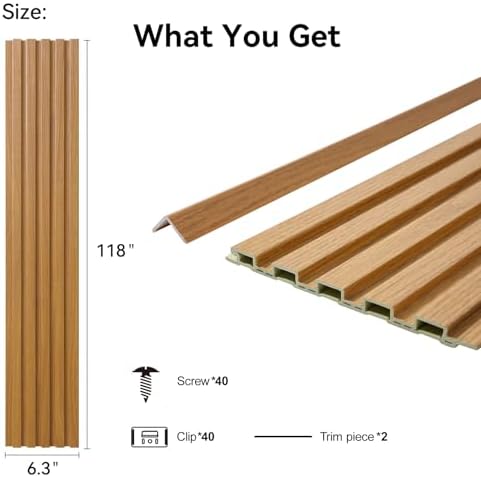 Slat Wall Panel 8-Pack, 118’’x6.3’’ - Image 2
