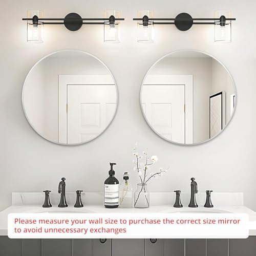 Silver Round Mirror 24 Inch, Wall Circle Mirror - Image 2